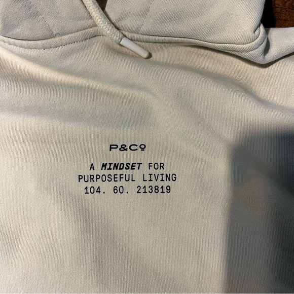P & Co A Mindset For Purposeful Living Tan/Cream Hoodie Unisex- Small - Picture 3 of 10
